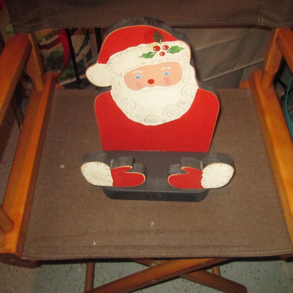 Wooden Santa Card Holder